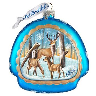 G.Debrekht Deer Love Glass Ornament by G. DeBrekht DecorWildlife Holiday Decor - 756-011
