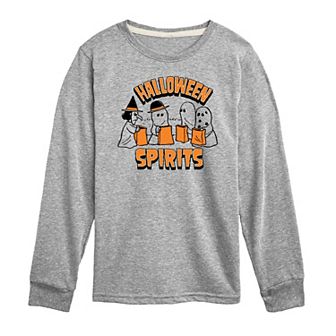 Boys 8-20 Peanuts Halloween Spirits Long Sleeve Graphic Tee