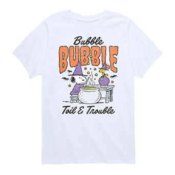 Boys 8-20 Peanuts Snoopy Woodstock Bubble Bubble Toil Trouble Graphic Tee