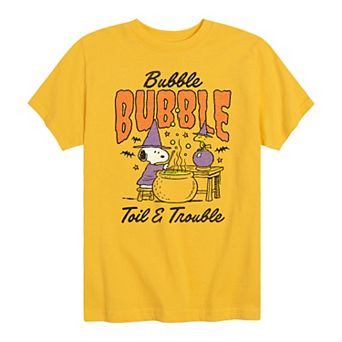 Boys 8-20 Peanuts Snoopy Woodstock Bubble Bubble Toil Trouble Graphic Tee