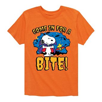 Boys 8-20 Peanuts Snoopy Woodstock Come In For A Bite Graphic Tee