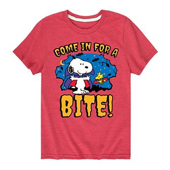 Boys 8-20 Peanuts Snoopy Woodstock Come In For A Bite Graphic Tee