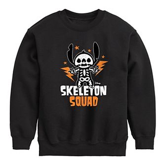 Disney's Lilo & Stitch Boys 8-20 Skeleton Squad Crew Fleece Sweatshirt
