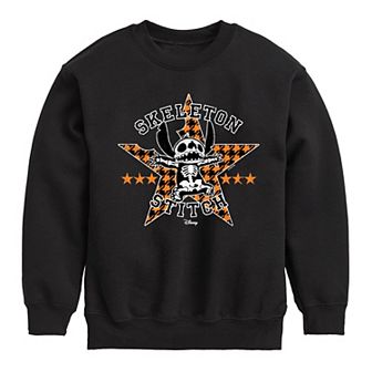 Disney's Lilo & Stitch Boys Skeleton Stitch Crew Fleece