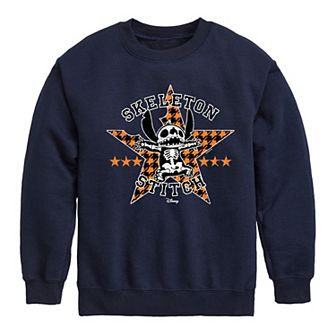 Disney's Lilo & Stitch Boys Skeleton Stitch Crew Fleece