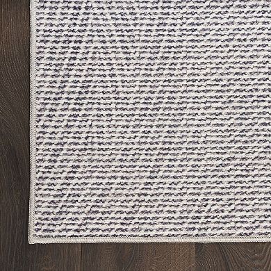 Nourison Washables Wavy Modern Indoor Non-skid Area Rug
