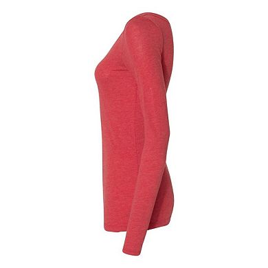 Next Level Ladies' Triblend Crew Neck T-Shirt - Vintage Wash, XL, Red