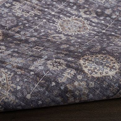Nourison Fulton Floral Vintage Non-Slip Flatweave Indoor Rug