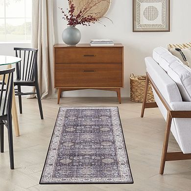 Nourison Fulton Floral Vintage Non-Slip Flatweave Indoor Rug