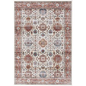 Nourison Fulton Floral Vintage Non-Slip Flatweave Indoor Rug