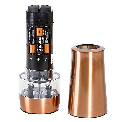 Stainless Steel Copper 2 in 1 Electric Salt & Pepper Grinder