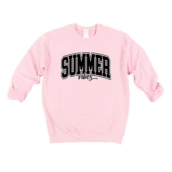 Varsity Summer Vibes Cursive Sweatshirt