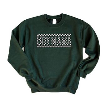 Boy Mama Checkered Box Sweatshirt