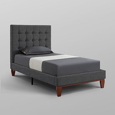 Sabina Platform Twin Size Bed Button Tufted