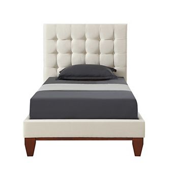 Sabina Platform Full Size Bed Button Tufted