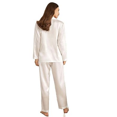 LILYSILK 22 Momme Full Length Silk Pajamas Set