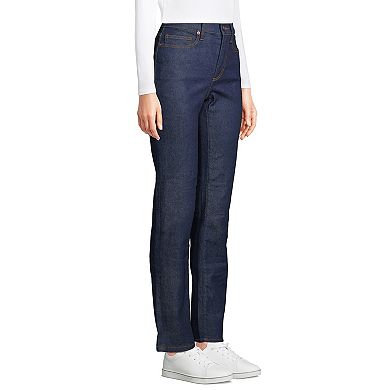 Petite Lands' End Recover High-Rise Straight-Leg Jeans