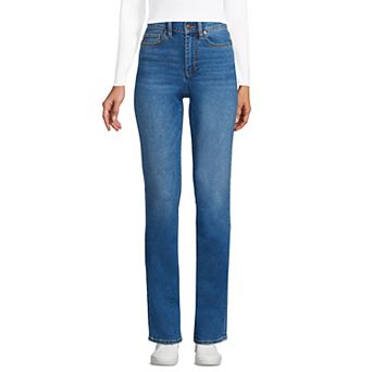 Petite Lands' End Recover High-Rise Straight-Leg Jeans