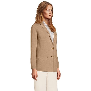 Petite Lands' End Button-Front Sweater Blazer