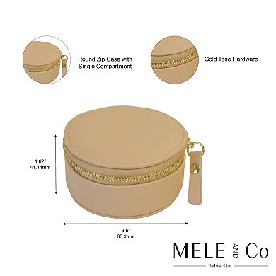 Mele and Co Stow and Go Vegan Leather Travel Jewelry Case