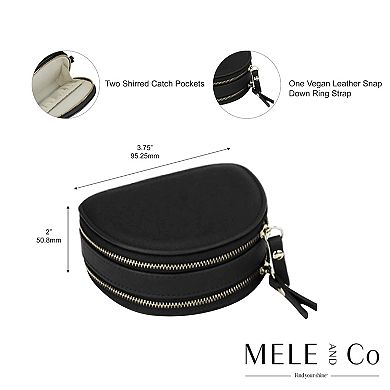 Mele and Co Stow and Go Vegan Leather Travel Jewelry Case