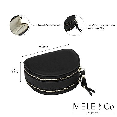 Mele & Co. Stow and Go Vegan Leather Travel Jewelry Case