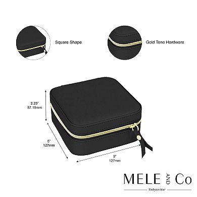Mele and Co Stow and Go Vegan Leather Travel Jewelry Case