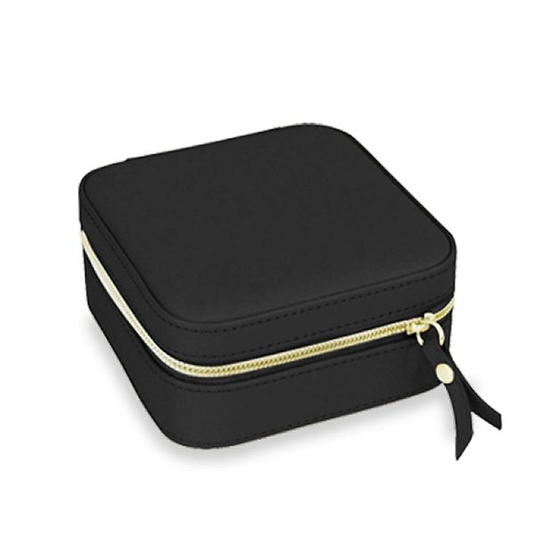 Mele Co. Stow and Go Vegan Leather Travel Jewelry Case