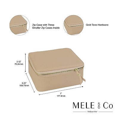 Mele & Co. Bento Box Vegan Leather Jewelry Case
