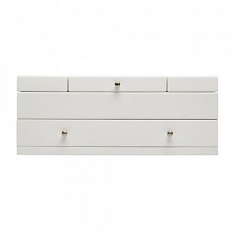 Mele and Co Everly Wooden Triple Lid Jewelry Box