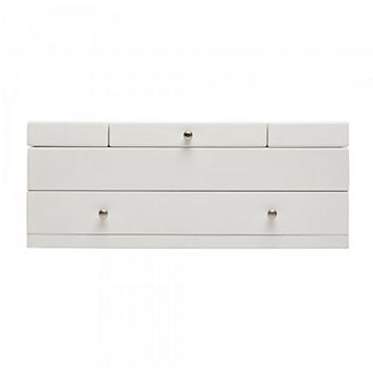 Mele and Co Everly Wooden Triple Lid Jewelry Box