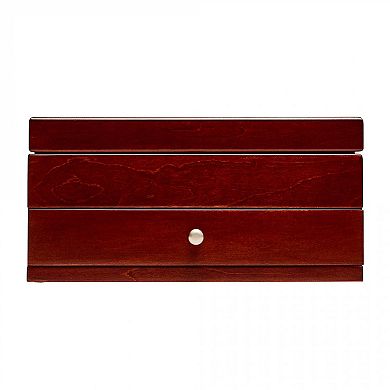 Mele and Co Wood with Walnut Finish Brynn Jewelry Box with Florentine Marquetry Motif