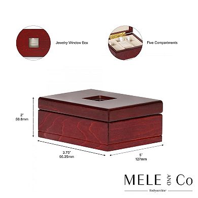 Mele & Co. Liz Wooden Jewelry Box in Cherry