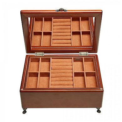 Mele & Co. Kinsley Wooden Jewelry Box, Ring, Necklace & Earring Organizer