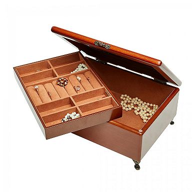 Mele & Co. Kinsley Wooden Jewelry Box, Ring, Necklace & Earring Organizer