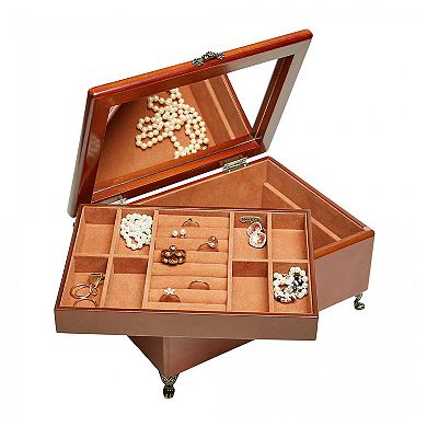 Mele & Co. Kinsley Wooden Jewelry Box, Ring, Necklace & Earring Organizer