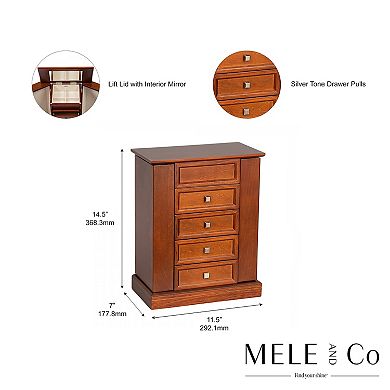 Mele & Co. Thea Wooden Jewelry Box