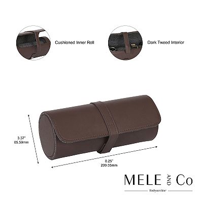 Mele & Co. Austin Brown Faux-Leather Watch Case