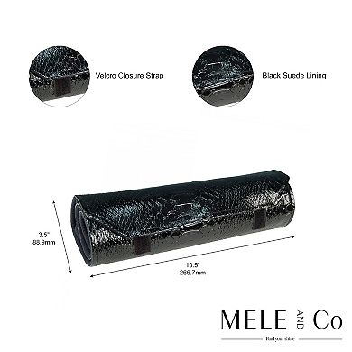 Mele & Co. Iris Vegan Black Jewelry Roll