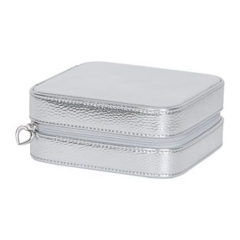 Mele and Co Metallic Faux-Leather Luna Travel Jewelry Case
