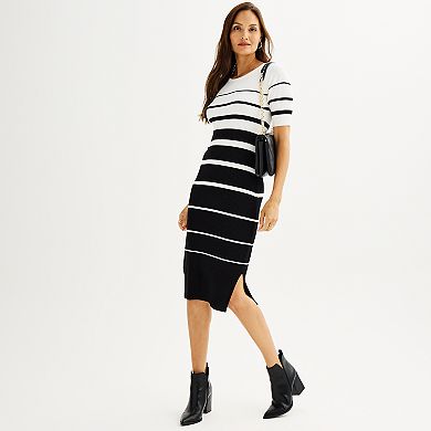 Women’s Nine West Ribbed Knit Midi Dress