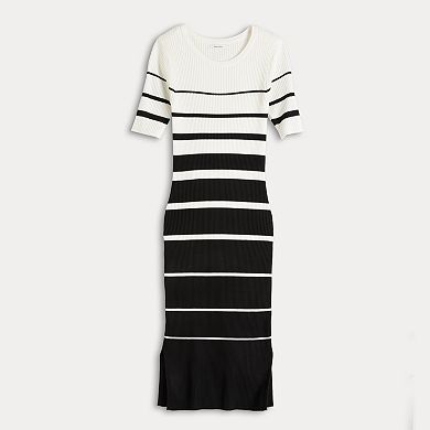Women’s Nine West Ribbed Knit Midi Dress