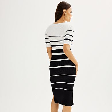 Women’s Nine West Ribbed Knit Midi Dress