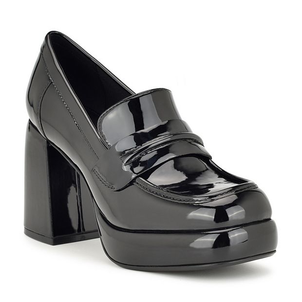 meroページ① Nine West Verge Women's Slip-on Square Toe Block Heel Loafers