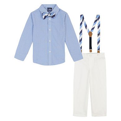 Toddler Boy IZOD 4-Piece Shirt, Pants, Tie & Suspender Dress Set