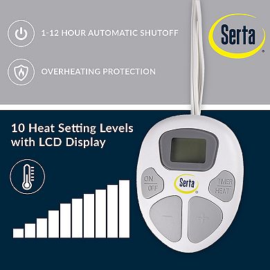 Serta Microfiber Electric Heated Mattress Pad