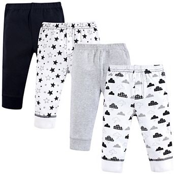 Hudson Baby Baby and Toddler Cotton Pants 4 pk Moon And Back