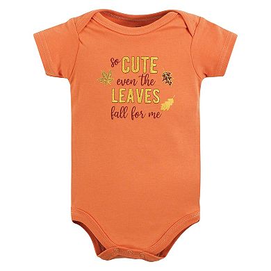 Hudson Baby Infant Girl Cotton Bodysuits, Fall Squirrel