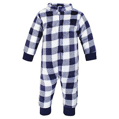 Hudson Baby Infant Boy Plush Jumpsuits, Football