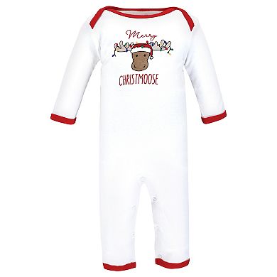 Hudson Baby Infant Boy Cotton Coveralls, Christmoose